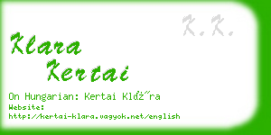 klara kertai business card